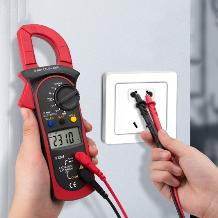 ANENG ST201 AC And DC Digital Clamp Multimeter Voltage And Current Measuring Instrument Tester(Red) - free shipping - PMC TechLife - Order now!