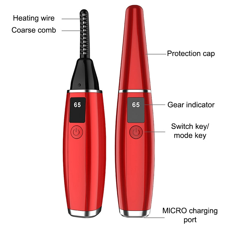 Electric Eyelash Curler  Charging Beauty Tool(Red) - Eyes by PMC Jewellery | Online Shopping South Africa | PMC Jewellery