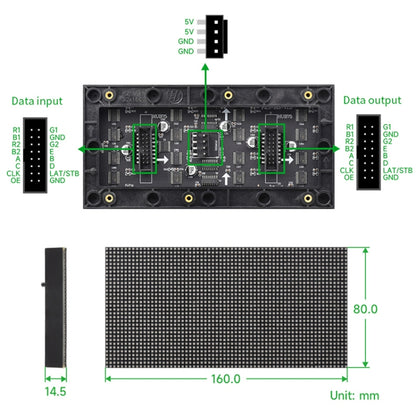 Waveshare RGB Full-color LED Matrix Panel, 2.5mm Pitch, 64x32 Pixels, Adjustable Brightness, 23707 - Other Accessories by Waveshare | Online Shopping South Africa | PMC Jewellery | Buy Now Pay Later Mobicred