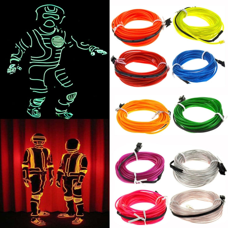 Flexible LED Light EL Wire String Strip Rope Glow Decor Neon Lamp USB Controlle 3M Energy Saving Mask Glasses Glow Line F277(Blue Light) - Laser Stage Lighting by PMC Jewellery | Online Shopping South Africa | PMC Jewellery