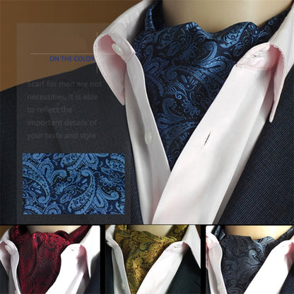 Gentleman's Style Polyester Jacquard Men's Trendy Scarf Fashion Dress Suit Shirt British Style Scarf(L231) - Scarf by PMC Jewellery | Online Shopping South Africa | PMC Jewellery