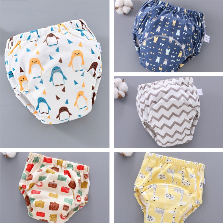 6 Layer Baby Diaper Waterproof  Reusable Cloth Diapers Baby Cotton Training  Underwear Pants Diaper L（12-18KG）(Giraffe) - Children Underwear by PMC Jewellery | Online Shopping South Africa | PMC Jewellery