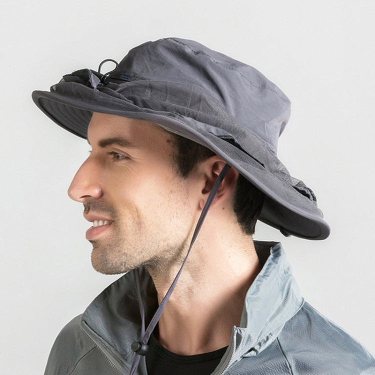 Summer Outdoor Sports Anti-mosquito Net Sun Hat Fisherman Hat, Size:L(Black) - Peaked Cap by PMC Jewellery | Online Shopping South Africa | PMC Jewellery