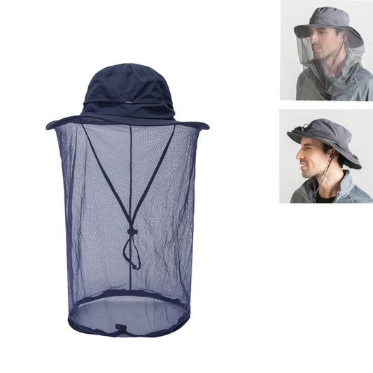 Summer Outdoor Sports Anti-mosquito Net Sun Hat Fisherman Hat, Size:L(Royal Blue) - Peaked Cap by PMC Jewellery | Online Shopping South Africa | PMC Jewellery