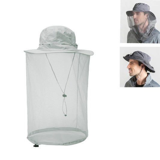 Summer Outdoor Sports Anti-mosquito Net Sun Hat Fisherman Hat, Size:L(Light Gray) - Peaked Cap by PMC Jewellery | Online Shopping South Africa | PMC Jewellery