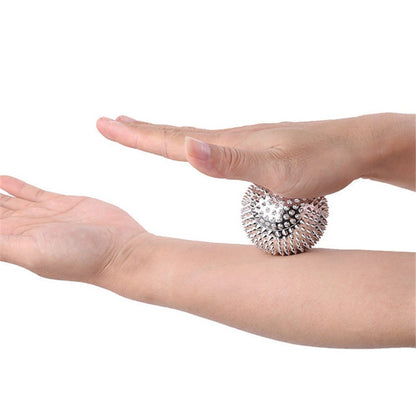 1 Pair Magnetic Massage Ball Relax Muscle Finger Plantar Pressure Massage Stab Ball, Size:3.2cm(Silver) - Massage & Relaxation by PMC Jewellery | Online Shopping South Africa | PMC Jewellery