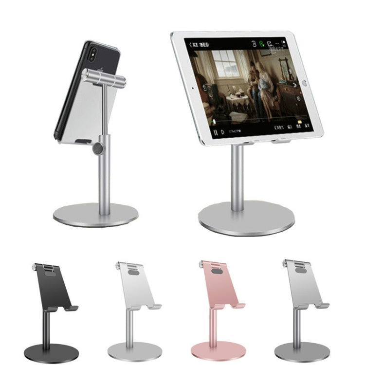 Adjustable Aluminum Alloy Cell Phone Tablet Holder Desk Stand Mount(Rose Gold) - Desktop Holder by PMC Jewellery | Online Shopping South Africa | PMC Jewellery