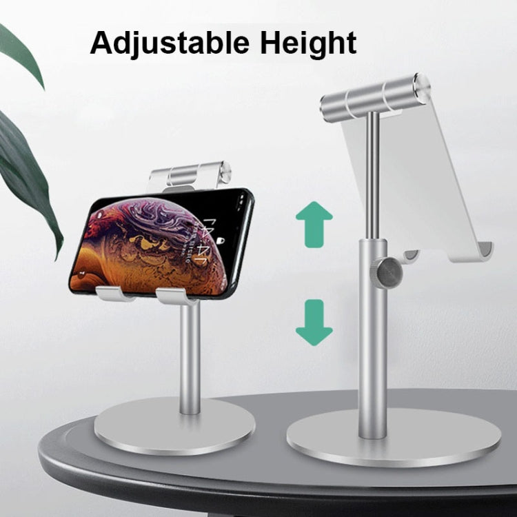 Adjustable Aluminum Alloy Cell Phone Tablet Holder Desk Stand Mount(Silver) - Desktop Holder by PMC Jewellery | Online Shopping South Africa | PMC Jewellery