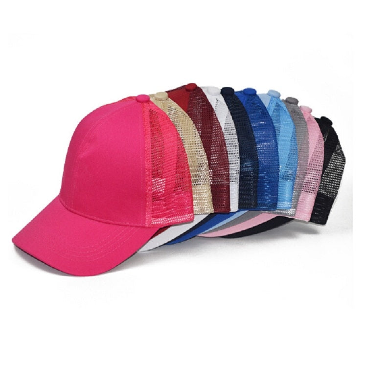 Summer Cotton Mesh Opening Ponytail Hat Sunscreen Baseball Cap, Specification:No Mark(White) - Peaked Cap by PMC Jewellery | Online Shopping South Africa | PMC Jewellery