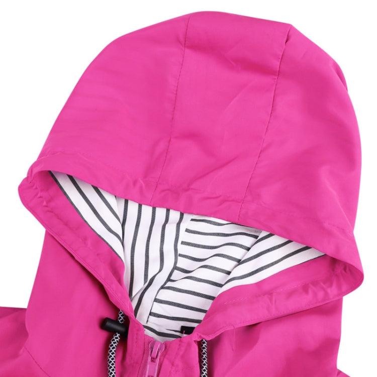 Women Waterproof Rain Jacket Hooded Raincoat, Size:XXL(Pink) - Hoodie by PMC Jewellery | Online Shopping South Africa | PMC Jewellery