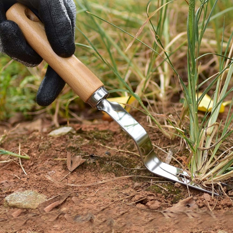 Thick Stainless Steel Weeder Wooden Handle Root Picking Tool - Garden Hand Tools by PMC TechLife | Online Shopping South Africa | PMC TechLife | Buy Now Pay Later Mobicred