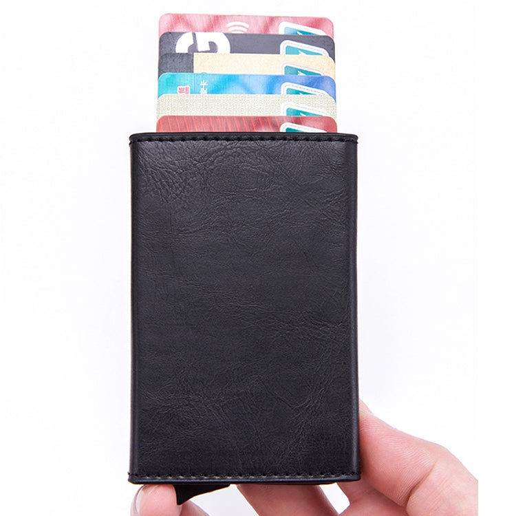 Magnetic RFID Bag Multifunctional Aluminum Automatic Pop-up Credit Card Package(Blue) - free shipping - PMC TechLife - Order now!