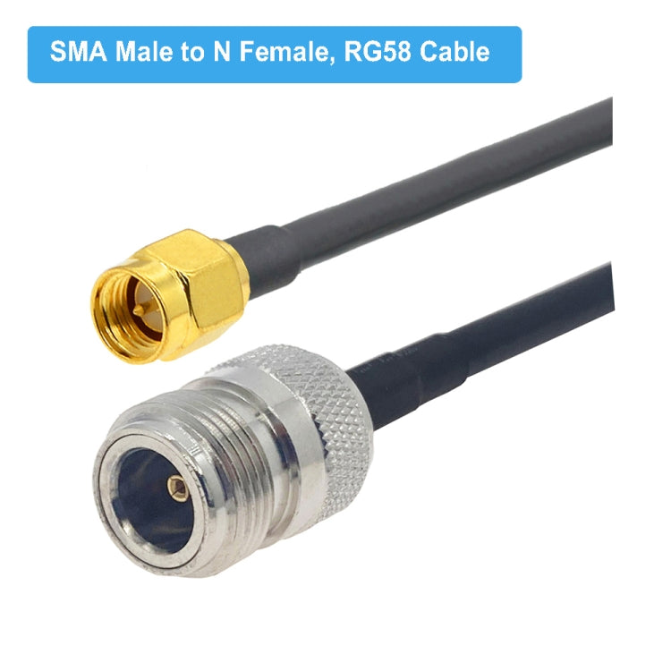 SMA Male to N Female RG58 Coaxial Adapter Cable, Cable Length:0.5m - Connectors by PMC Jewellery | Online Shopping South Africa | PMC Jewellery