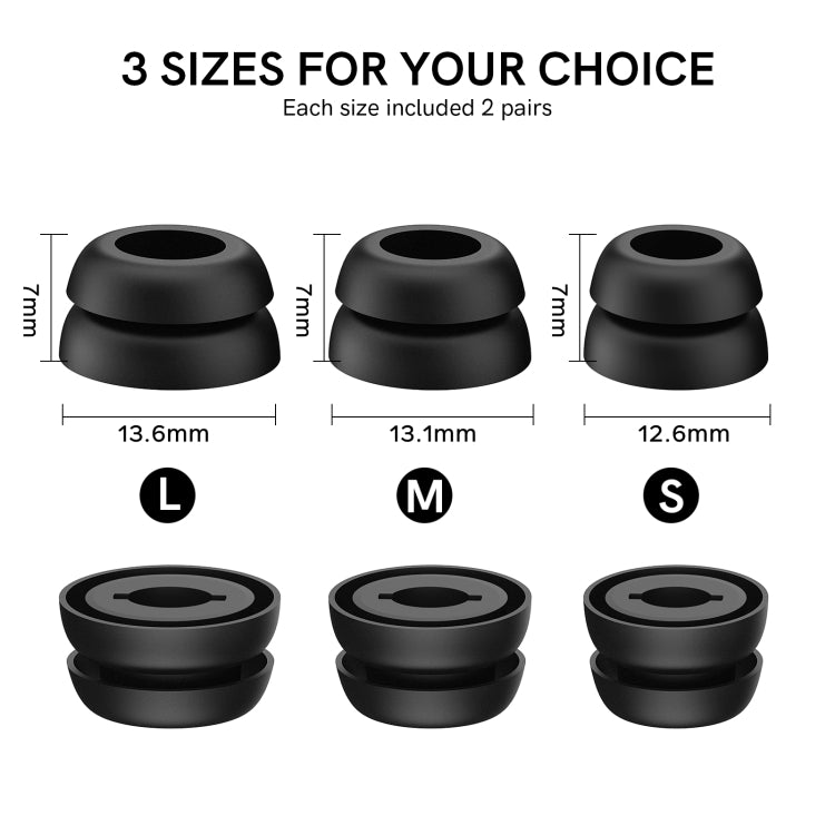 For Samsung Galaxy Buds Pro AhaStyle PT168 Silicone Earphone Earcups, Size:S+M+L(Black) - Anti-dust & Ear Caps by AhaStyle | Online Shopping South Africa | PMC TechLife | Buy Now Pay Later Mobicred
