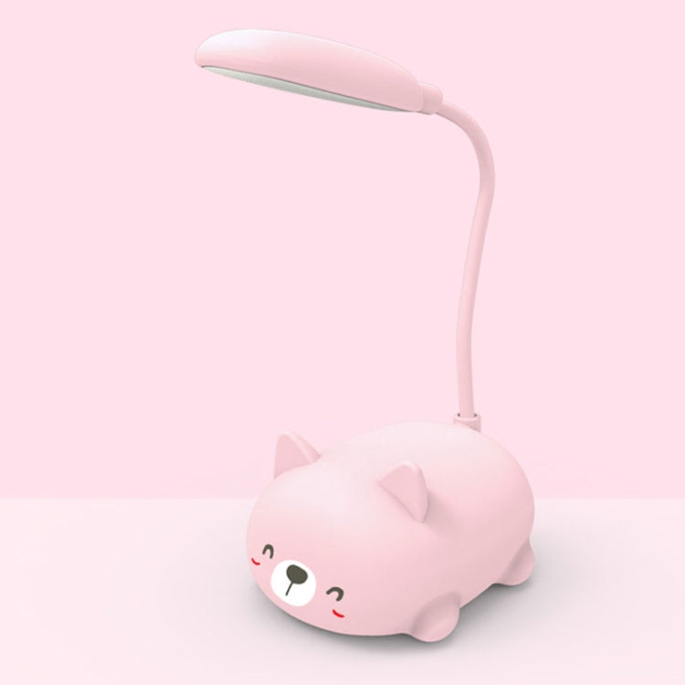 Cartoon Cat Design LED Eye Protection Reading Lamp USB Rechargeable Desk Lamp(Pink) -  by PMC TechLife | Online Shopping South Africa | PMC TechLife