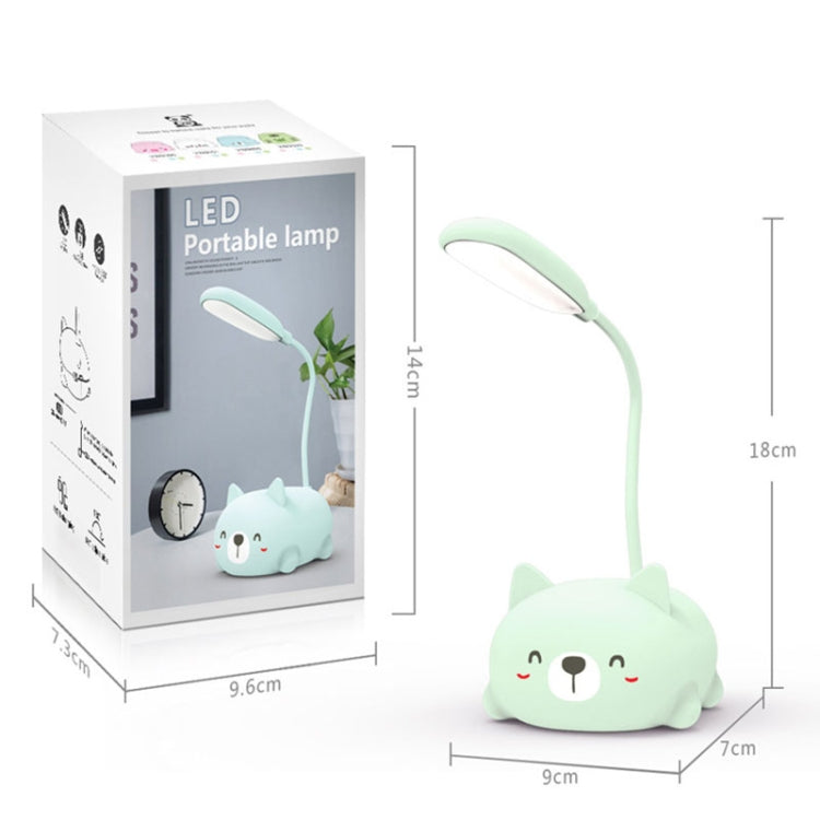 Cartoon Cat Design LED Eye Protection Reading Lamp USB Rechargeable Desk Lamp(Pink) -  by PMC TechLife | Online Shopping South Africa | PMC TechLife