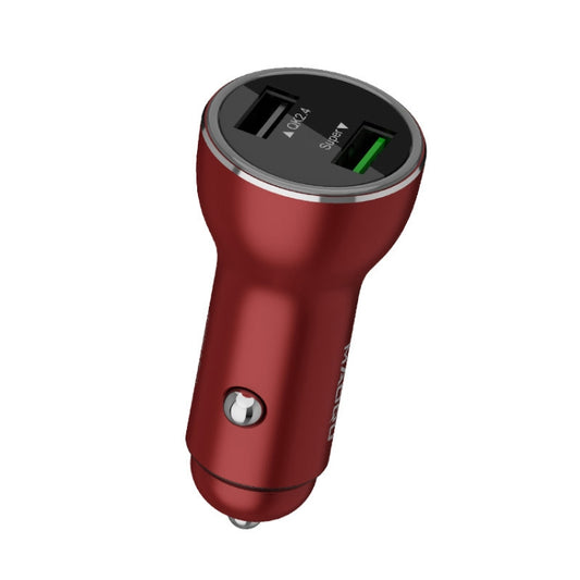QIAKEY QK739 Dual Ports Fast Charge Car Charger(Red) - Car Charger by QIAKEY | Online Shopping South Africa | PMC Jewellery