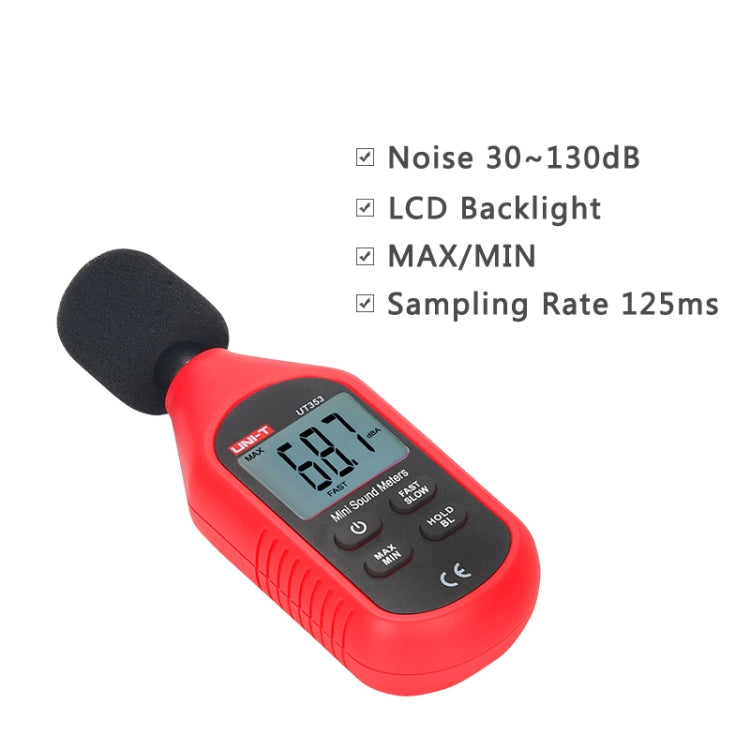 UNI-T UT353  30~130dB Noise Measuring Instrument Audio Sound Level Meter - Light & Sound Meter by UNI-T | Online Shopping South Africa | PMC Jewellery | Buy Now Pay Later Mobicred