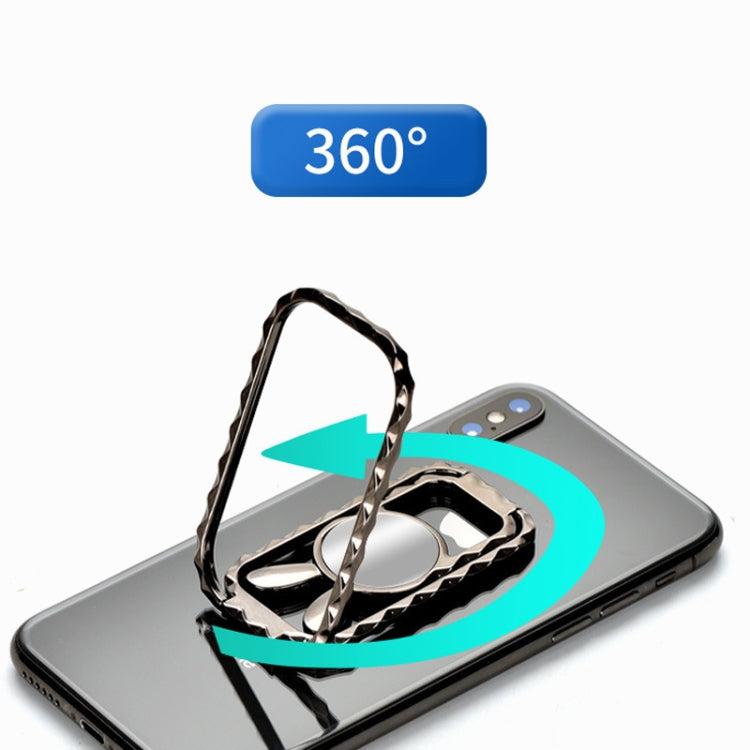 Metal Car Mobile Phone Folding Bracket Ring Buckle Paste Bracket,Style: Gourd(Silver) - Ring Holder by PMC TechLife | Online Shopping South Africa | PMC TechLife