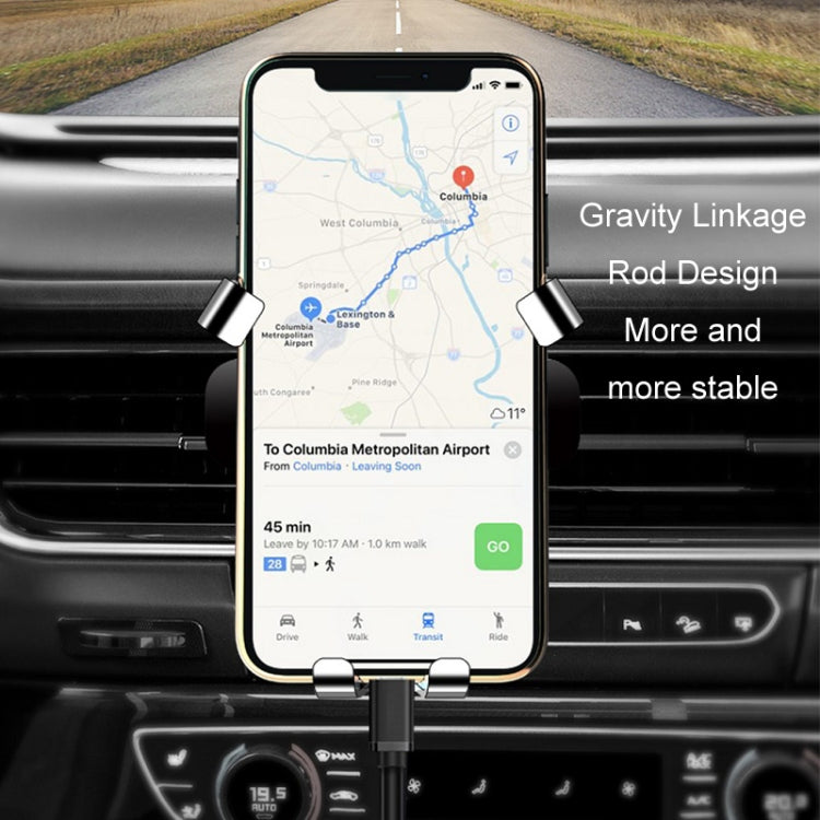 650 Vehicle-mounted Mobile Phone Gravity Bracket Air Outlet Navigation Holder, Color:Black - Car Holders by PMC TechLife | Online Shopping South Africa | PMC TechLife