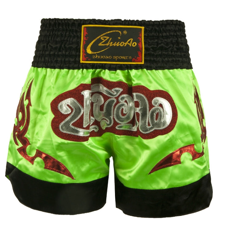 ZhuoAo Muay Thai/Boxing/Sanshou/Fighting Shorts for Men and Women, Size:S(Pretty Green) - Sportswear by ZhuoAo | Online Shopping South Africa | PMC Jewellery | Buy Now Pay Later Mobicred