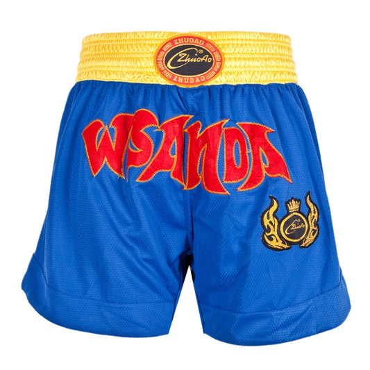 ZhuoAo Muay Thai/Boxing/Sanshou/Fighting Shorts for Men and Women, Size:L(Quick Dry Sanda Blue) - Sportswear by ZhuoAo | Online Shopping South Africa | PMC Jewellery | Buy Now Pay Later Mobicred