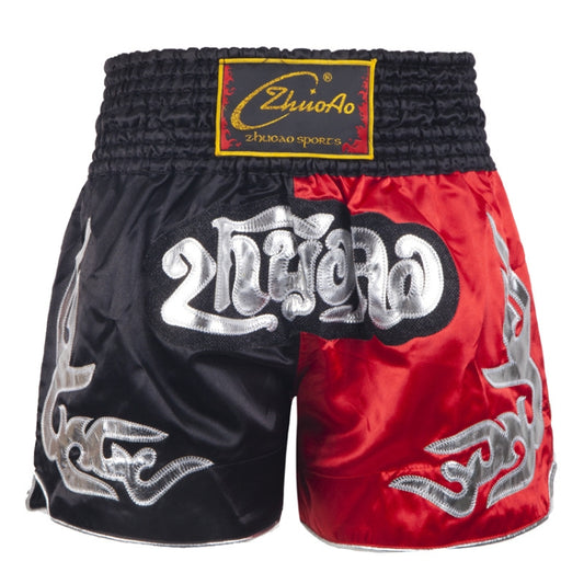 ZhuoAo Muay Thai/Boxing/Sanshou/Fighting Shorts for Men and Women, Size:L(Classic Red Black) - Sportswear by ZhuoAo | Online Shopping South Africa | PMC Jewellery | Buy Now Pay Later Mobicred