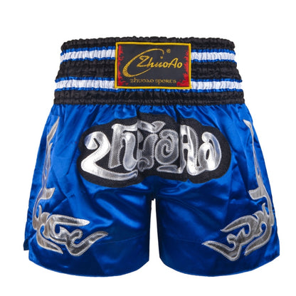 ZhuoAo Muay Thai/Boxing/Sanshou/Fighting Shorts for Men and Women, Size:XXL(Classic Blue) - Sportswear by ZhuoAo | Online Shopping South Africa | PMC Jewellery | Buy Now Pay Later Mobicred