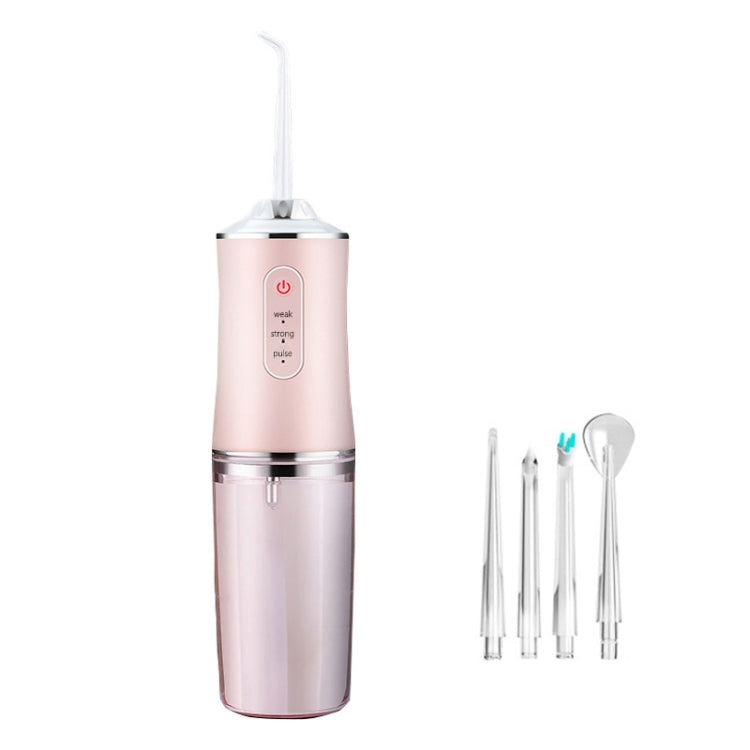 6886 Dental Flusher Water Dental Floss Portable Household Teeth Oral Cleaning Dental Scaler, Band Width: 4 Heads(Pink) - Oral Irrigators by PMC Jewellery | Online Shopping South Africa | PMC Jewellery