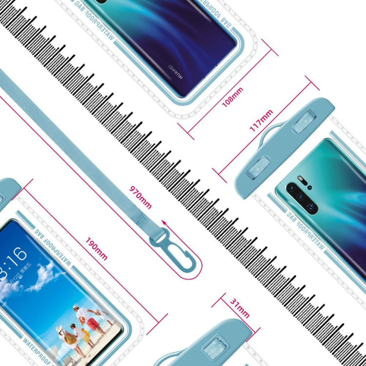 2 PCS Transparent Waterproof Cell Phone Case Swimming Cell Phone Bag Macaron Red - Waterproof Bag by PMC TechLife | Online Shopping South Africa | PMC TechLife