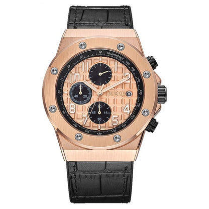 BAOGELA 1805 Sports Quartz Men Watch Luminous Silicone Watch( Rose Shell Rose Surface) - Silicone Strap Watches by BAOGELA | Online Shopping South Africa | PMC Jewellery | Buy Now Pay Later Mobicred