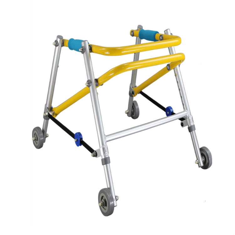 Directional Four-wheel Walker With Cerebral Palsy Children Rehabilitation Training Equipment Walker Standing Frame, Specification: 4071 Medium(Foggy Silver) - Mobility Aids by PMC Jewellery | Online Shopping South Africa | PMC Jewellery