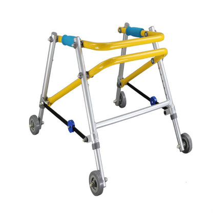 Directional Four-wheel Walker With Cerebral Palsy Children Rehabilitation Training Equipment Walker Standing Frame, Specification: 4071 Extra Large(Foggy Silver) - Mobility Aids by PMC Jewellery | Online Shopping South Africa | PMC Jewellery