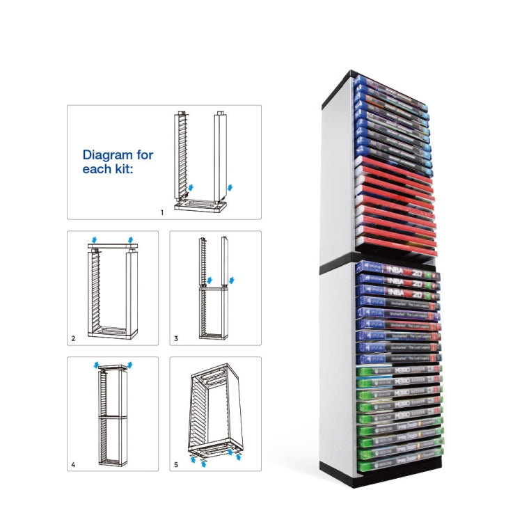 DOBE Console Game Cd Storage Rack Can Accommodate 36 Double-Layer Disc Racks For PS5 - Holder by DOBE | Online Shopping South Africa | PMC Jewellery