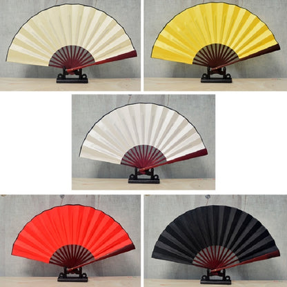 10 inch Pure Color Blank Silk Cloth Folding Fan Chinese Style Calligraphy Painting Fan(White) - Hand Fans by PMC Jewellery | Online Shopping South Africa | PMC Jewellery