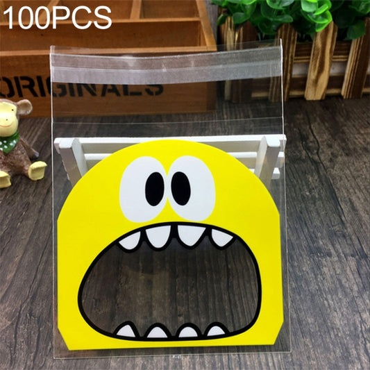 100 PCS Cute Big Teech Mouth Monster Plastic Bag Wedding Birthday Cookie Candy Gift OPP Packaging Bags, Gift Bag Size:10x10cm(Yellow) - Gift Bags & Wrapping Supplies by PMC Jewellery | Online Shopping South Africa | PMC Jewellery