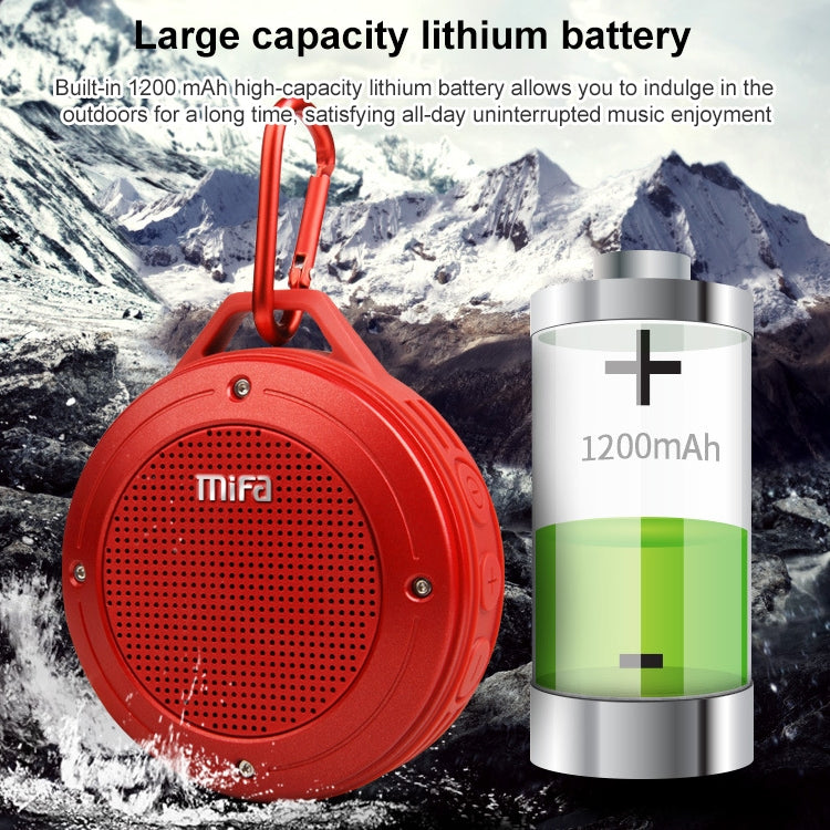 mifa IXP6 Waterproof Mini Portable Bass Wireless Bluetooth Speaker Built-in Mic(red) - Mini Speaker by mifa | Online Shopping South Africa | PMC Jewellery