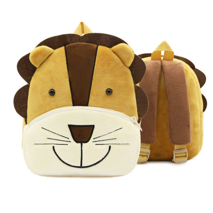 Kids 3D Animal Velvet Backpacks Children Cartoon Kindergarten Toys Gifts School Bags(Lion) - Kids Bags by PMC Jewellery | Online Shopping South Africa | PMC Jewellery