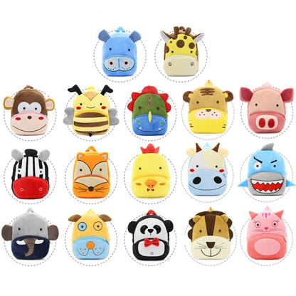 Kids 3D Animal Velvet Backpacks Children Cartoon Kindergarten Toys Gifts School Bags(Lion) - Kids Bags by PMC Jewellery | Online Shopping South Africa | PMC Jewellery