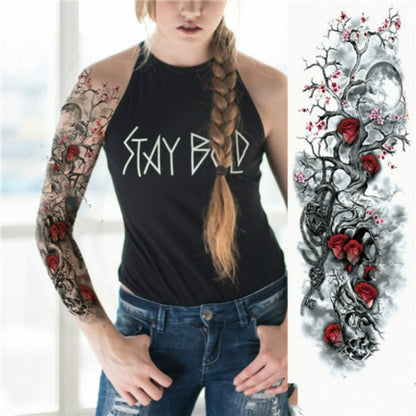 2 PCS Large Arm Sleeve Waterproof Temporary Tattoo Sticker(TQB-006) - Sticker by PMC Jewellery | Online Shopping South Africa | PMC Jewellery