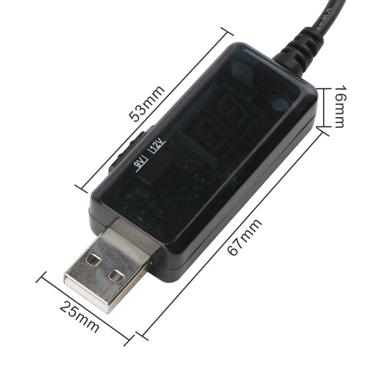 USB Boost Cable 5V Step Up to 9V 12V Adjustable Voltage Converter 1A Step-up Volt Transformer DC Power Regulator with Switch EU - AC Adapers by PMC Jewellery | Online Shopping South Africa | PMC Jewellery