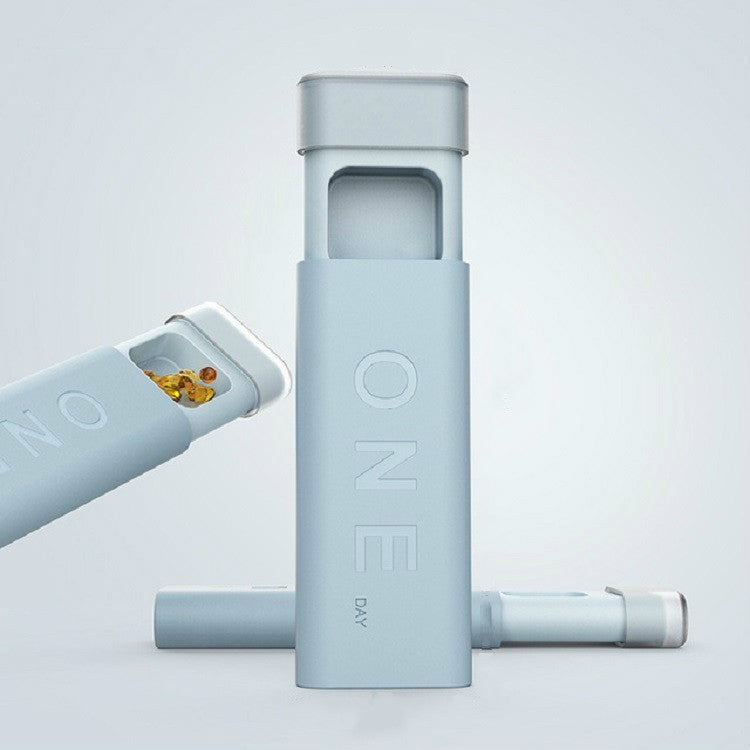 Portable Mini Dispensing Pill Box to Store Pill Sealed Box(Sky Blue) - Pill Boxes by PMC TechLife | Online Shopping South Africa | PMC TechLife