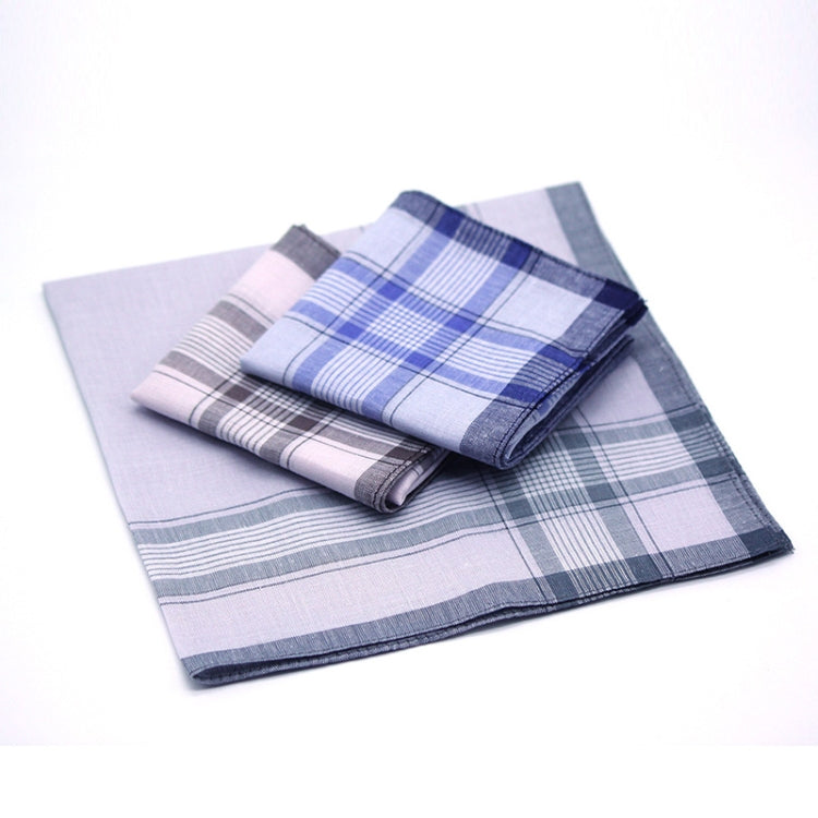 Multicolor Plaid Stripe Men Pocket Squares Business Chest Towel Handkerchiefs  100% Cotton(Random Color) - Towel Sets by PMC TechLife | Online Shopping South Africa | PMC TechLife