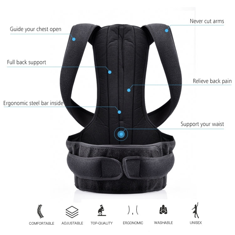 Back Posture Corrector Shoulder Lumbar Brace Spine Support Belt Adjustable Adult Corset Posture Correction Belt Body Health Care - Corrector by PMC Jewellery | Online Shopping South Africa | PMC Jewellery