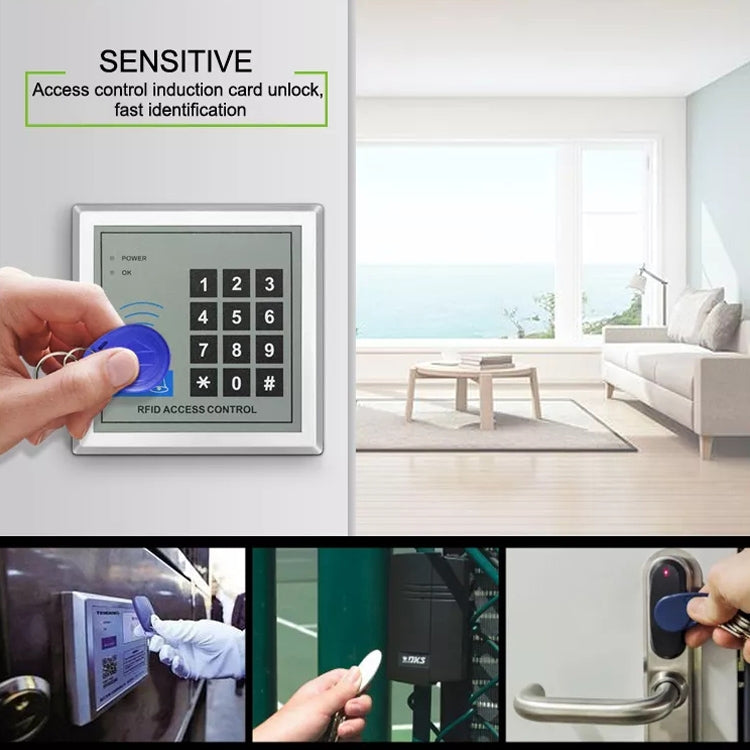 10 PCS 125KHz TK/EM4100 Proximity ID Card Chip Keychain Key Ring(Blue) - Access Card by PMC TechLife | Online Shopping South Africa | PMC TechLife