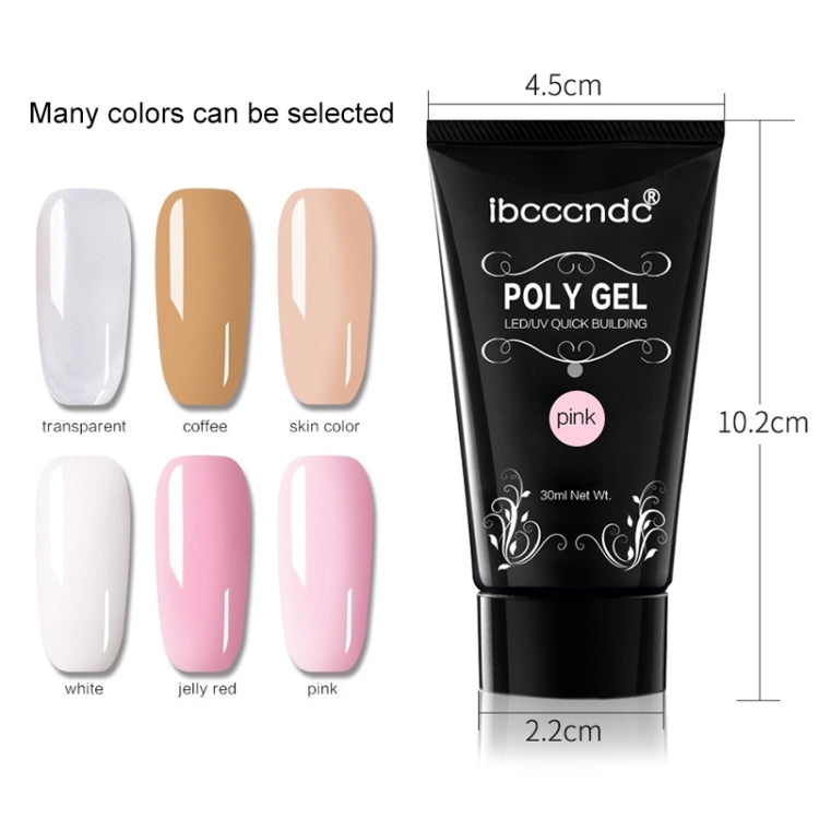 3 PCS Nail Acrylic Poly Gel Pink White Clear Crystal Builder Gel(Transparent) - Nail Gel by PMC Jewellery | Online Shopping South Africa | PMC Jewellery