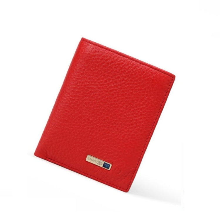 Vertical Wallet Smart Bluetooth Anti-Lost Anti-Theft Leather Bag, Style:Smart(Red) - free shipping - PMC TechLife - Order now!