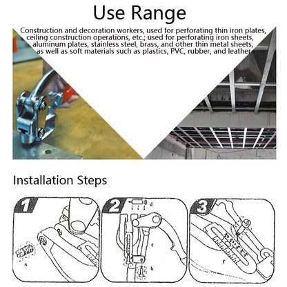 16 in 1 Stainless Steel Copper Aluminum Strip Iron Leather Plastic Manual Punching Pliers Punching Machine Set - Pliers by PMC Jewellery | Online Shopping South Africa | PMC Jewellery