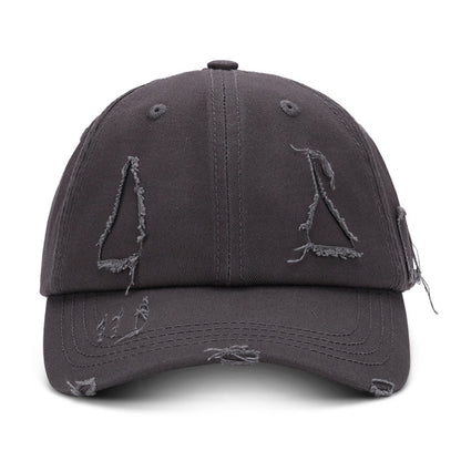 Washed Baseball Cap Casual Retro Shading Distress Torn Cap, Size:One Size(Dark Gray) - Peaked Cap by PMC Jewellery | Online Shopping South Africa | PMC Jewellery