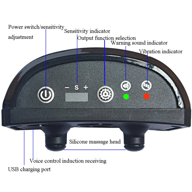 Rechargeable Waterproof Intelligent Identification Automatic Lock Bark Stop(Sky Blue) - Training Aids by PMC TechLife | Online Shopping South Africa | PMC TechLife
